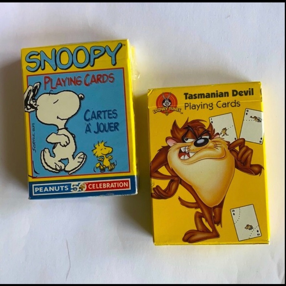 Snoopy and Tasmanian Devil Playing Card Decks